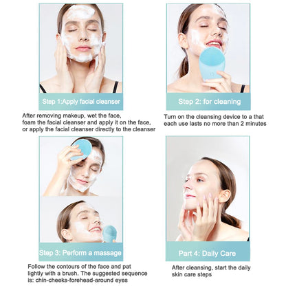 Electric Face Cleansing Silicone Brush