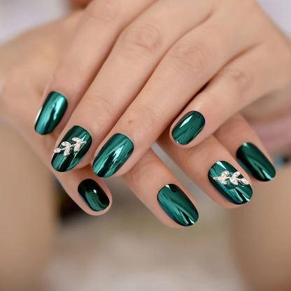 Shiny Punk Style Metallic False Nails