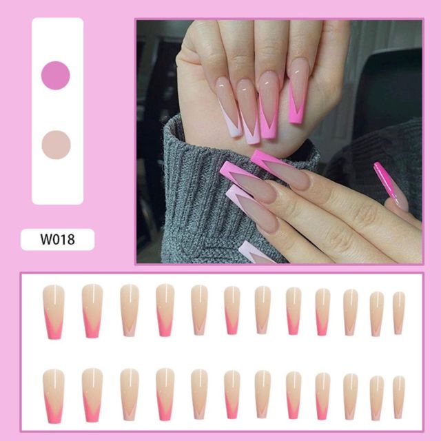 Butterfly Rhinestone Ballerina False Nails