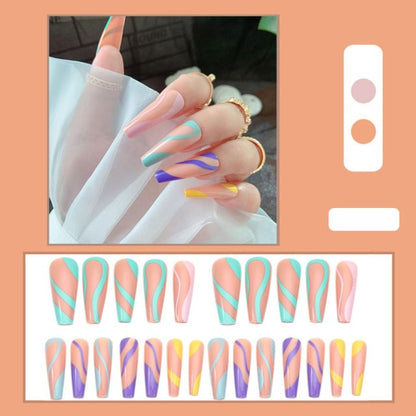 Butterfly Rhinestone Ballerina False Nails