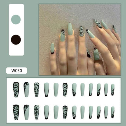 Butterfly Rhinestone Ballerina False Nails